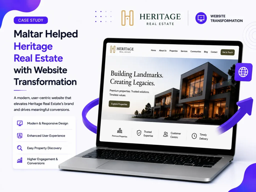 Maltar Helped  Heritage Real Estate with Website Transformation